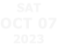 Sat Oct 07 2023
